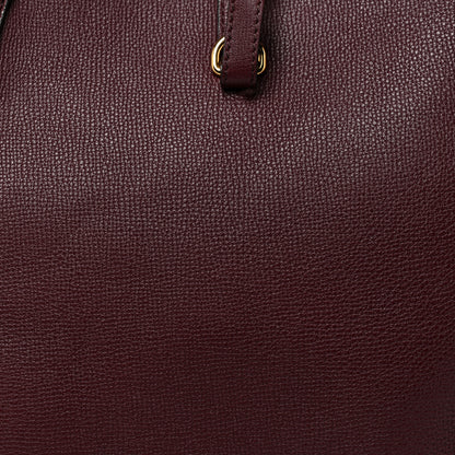 Burberry Grainy Calfskin Medium Honeybrook Tote Dark Plum 7 of 19