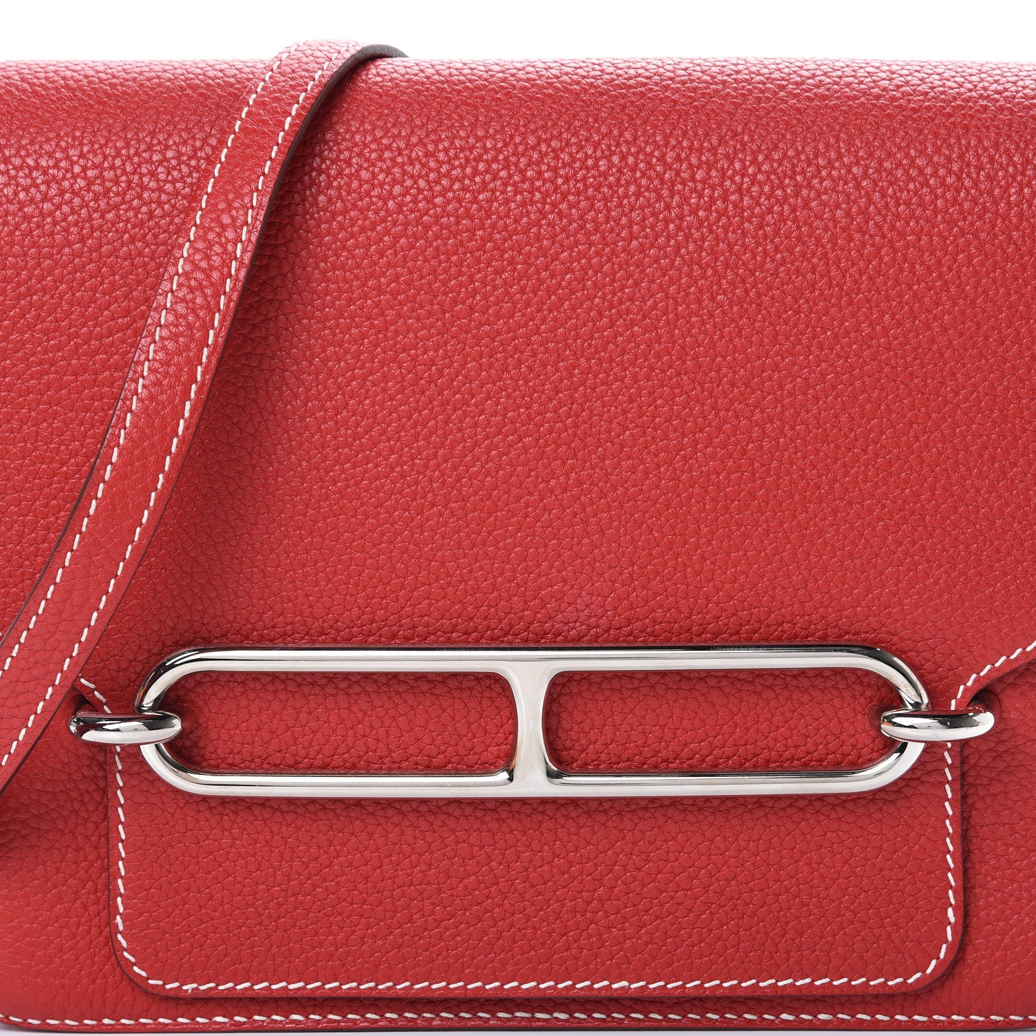 Hermes Taurillon Clemence Sac Roulis 23 Rouge Casaque 8 of 11