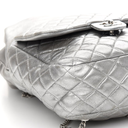 Chanel Metallic Lambskin Quilted Large In Seoul Backpack Silver 7 of 10