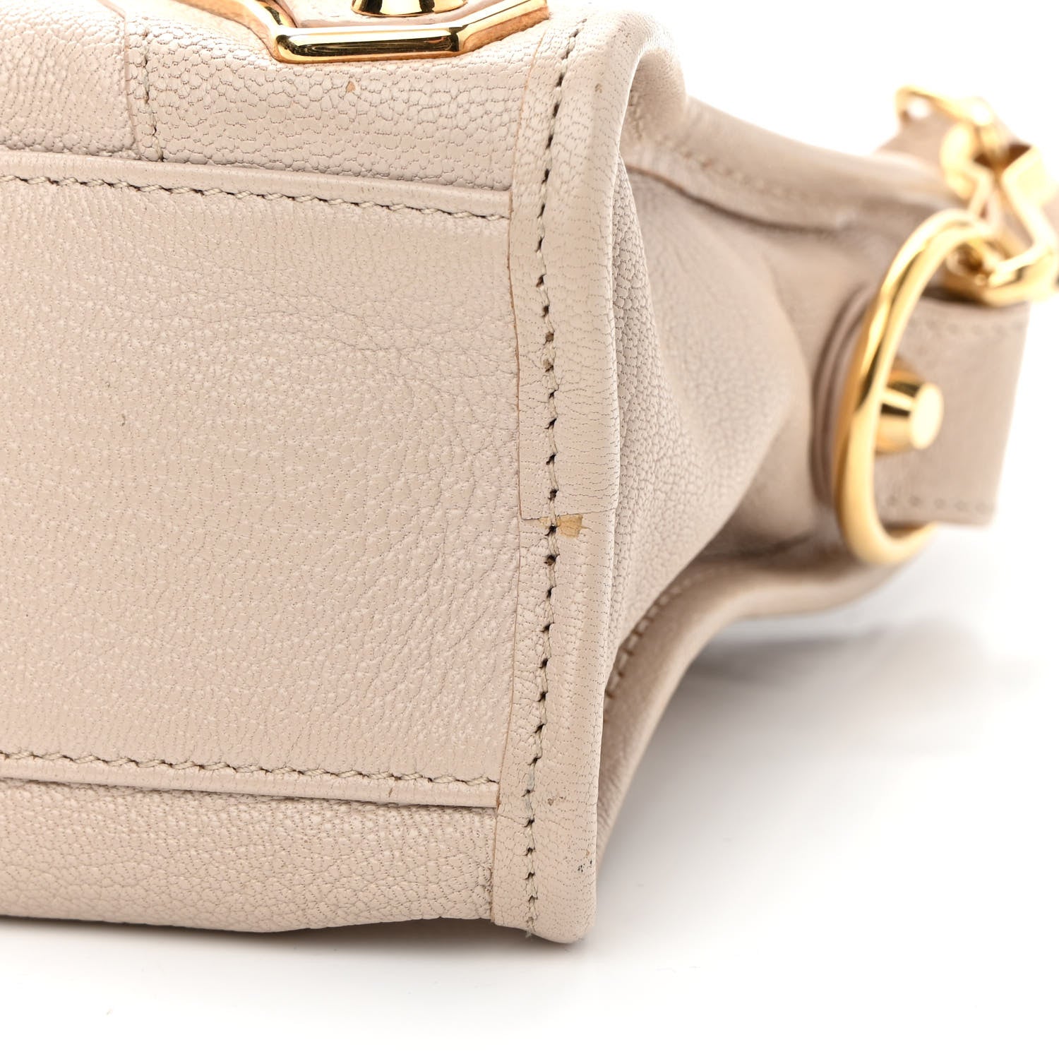 Balenciaga Chevre Gold Metallic Edge Hardware Mini City Beige Praline 10 of 10