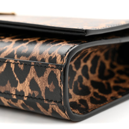 Saint Laurent Calfskin Heart Leopard Printed Classic Monogram Kate Tassel Clutch Naturale 10 of 10