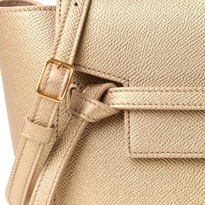 Celine Laminated Calfskin Nano Belt Bag Gold 8 of 10