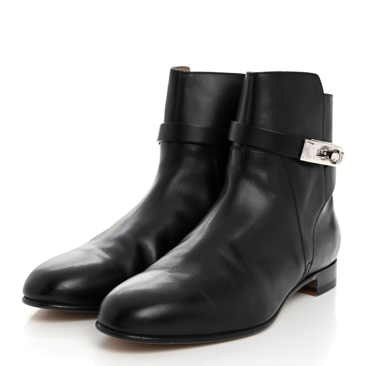 Calfskin Neo Low Boots 40 Black