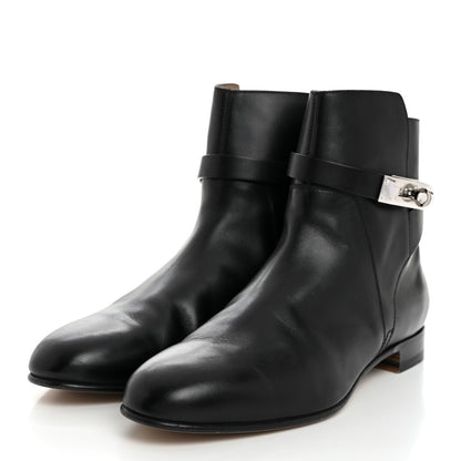 Hermes Calfskin Neo Low Boots 40 Black 3 of 9