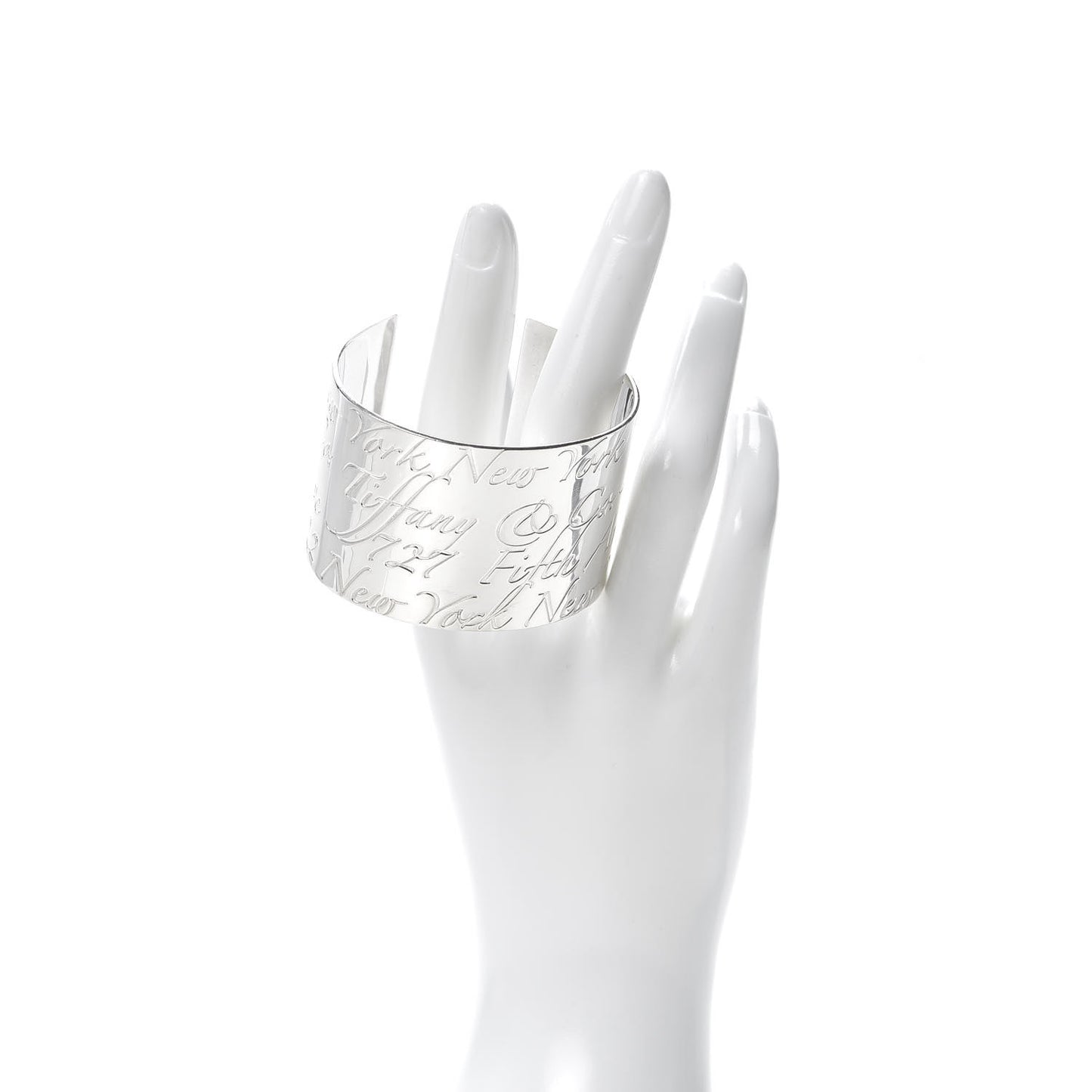 Sterling Silver Wide Notes Cuff Bracelet