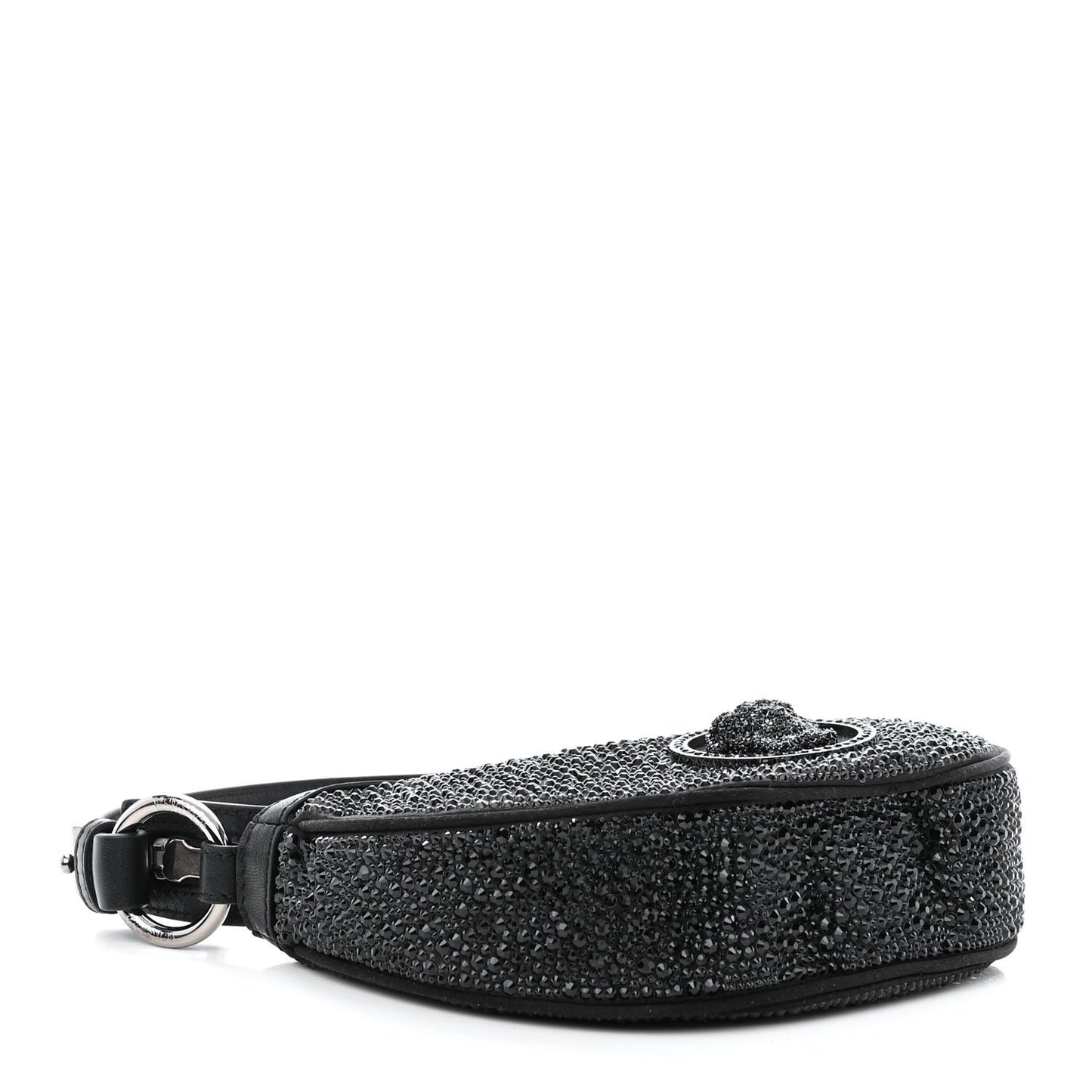 Crystal Repeat Mini Hobo Black