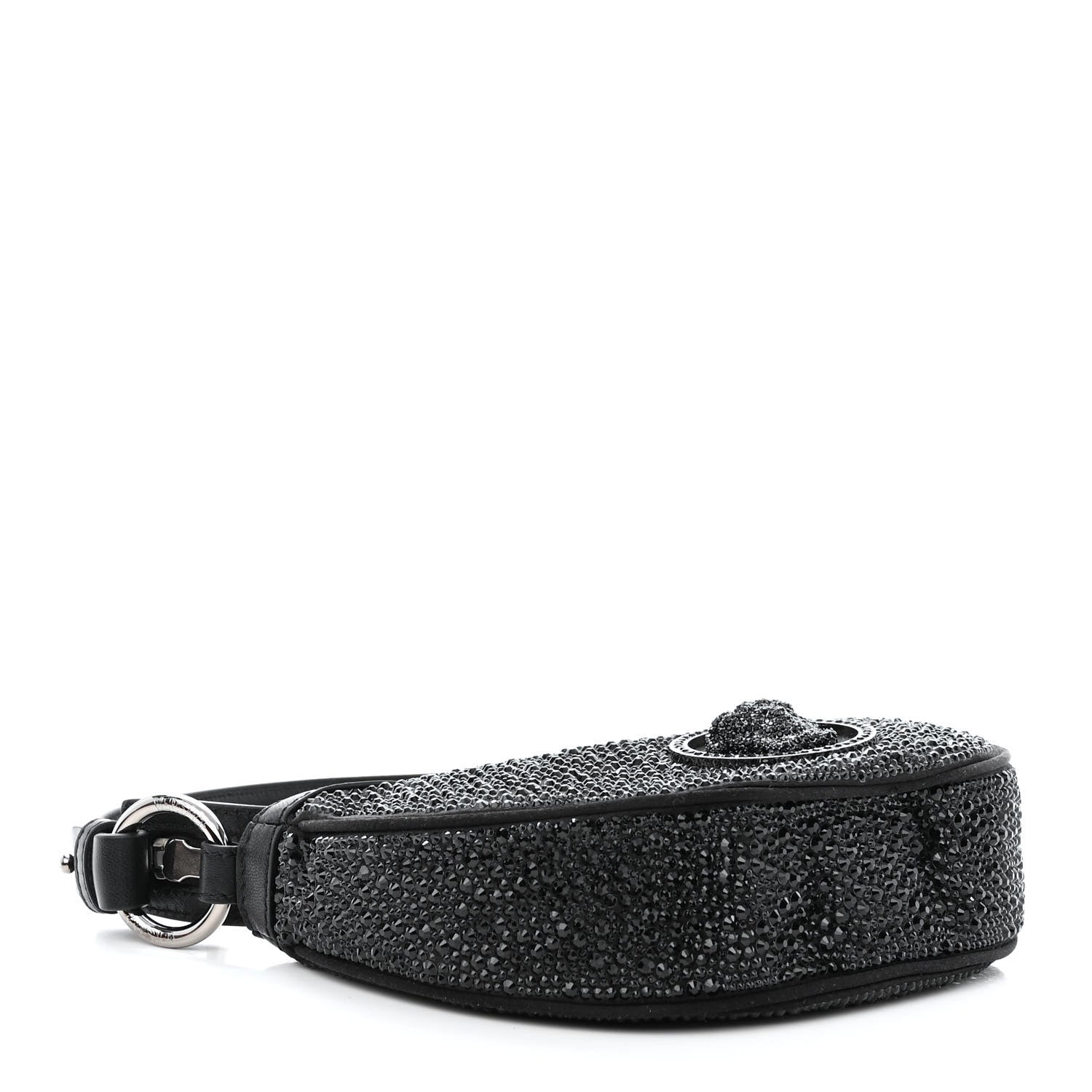 Versace Crystal Repeat Mini Hobo Black 4 of 10