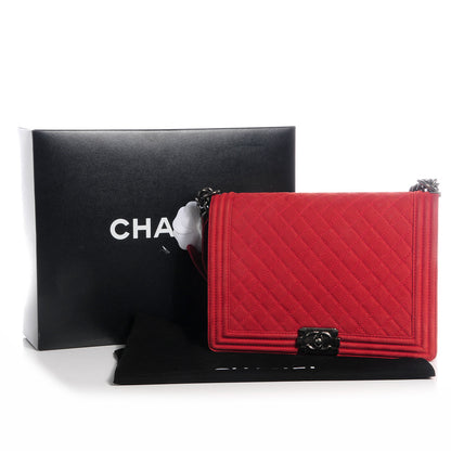Chanel Iridescent Caviar Large Boy Flap Red 8 of 8