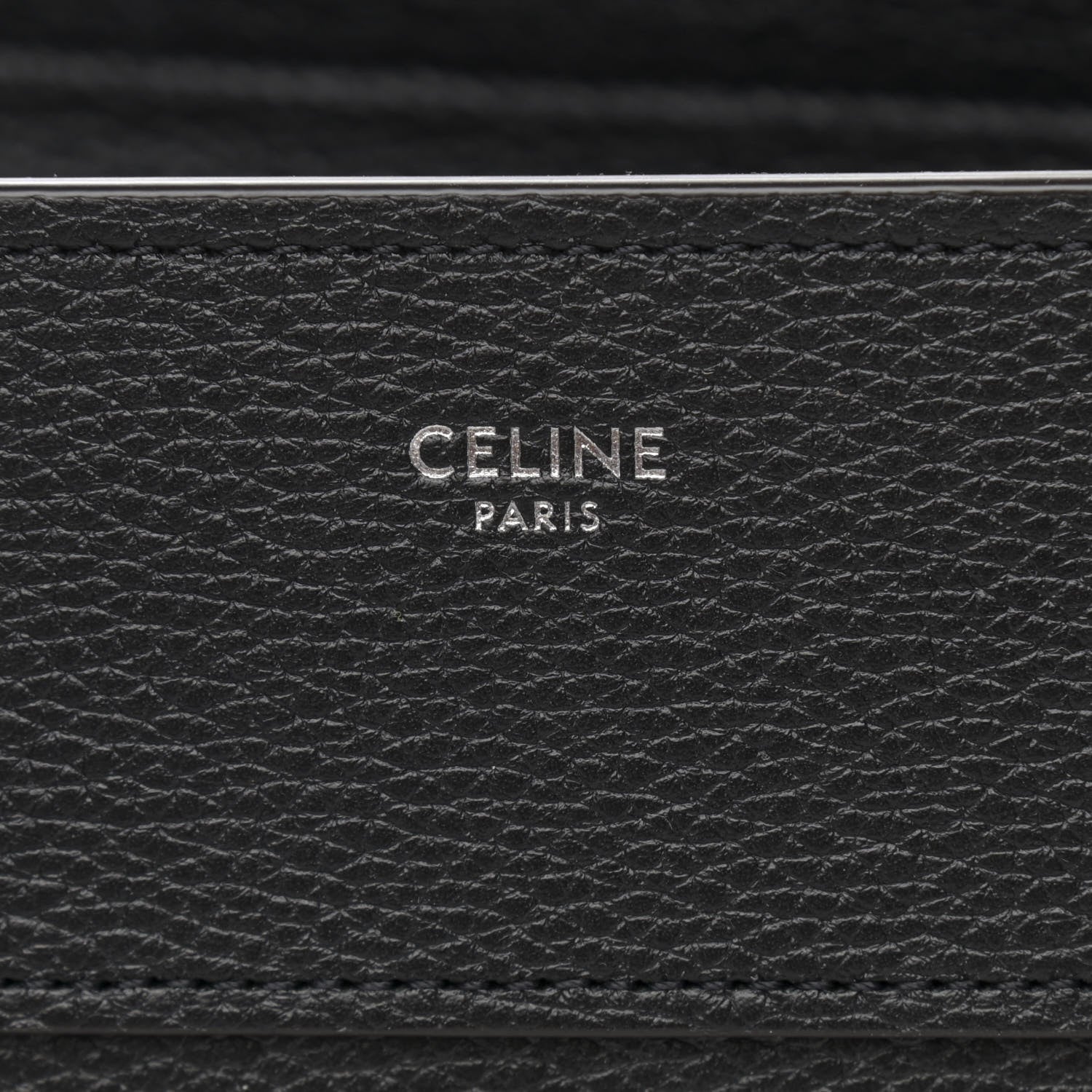 Celine Drummed Calfskin Mini Luggage Black 6 of 11
