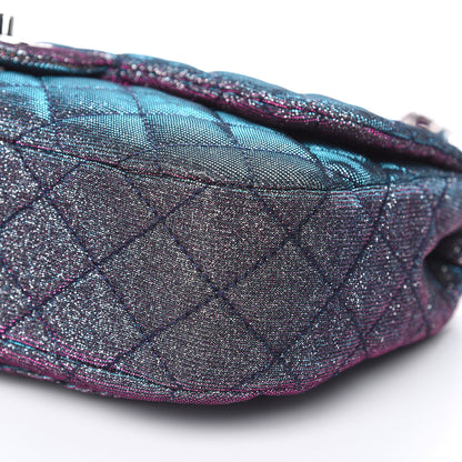Chanel Iridescent Glitter Fabric Jumbo Single Flap Multicolor 11 of 12