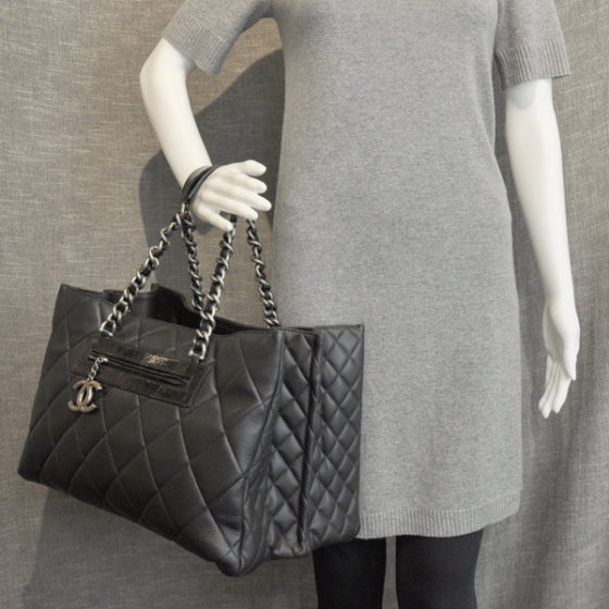 Chanel Caviar Quilted Coco Casual Tote Black 2 of 13