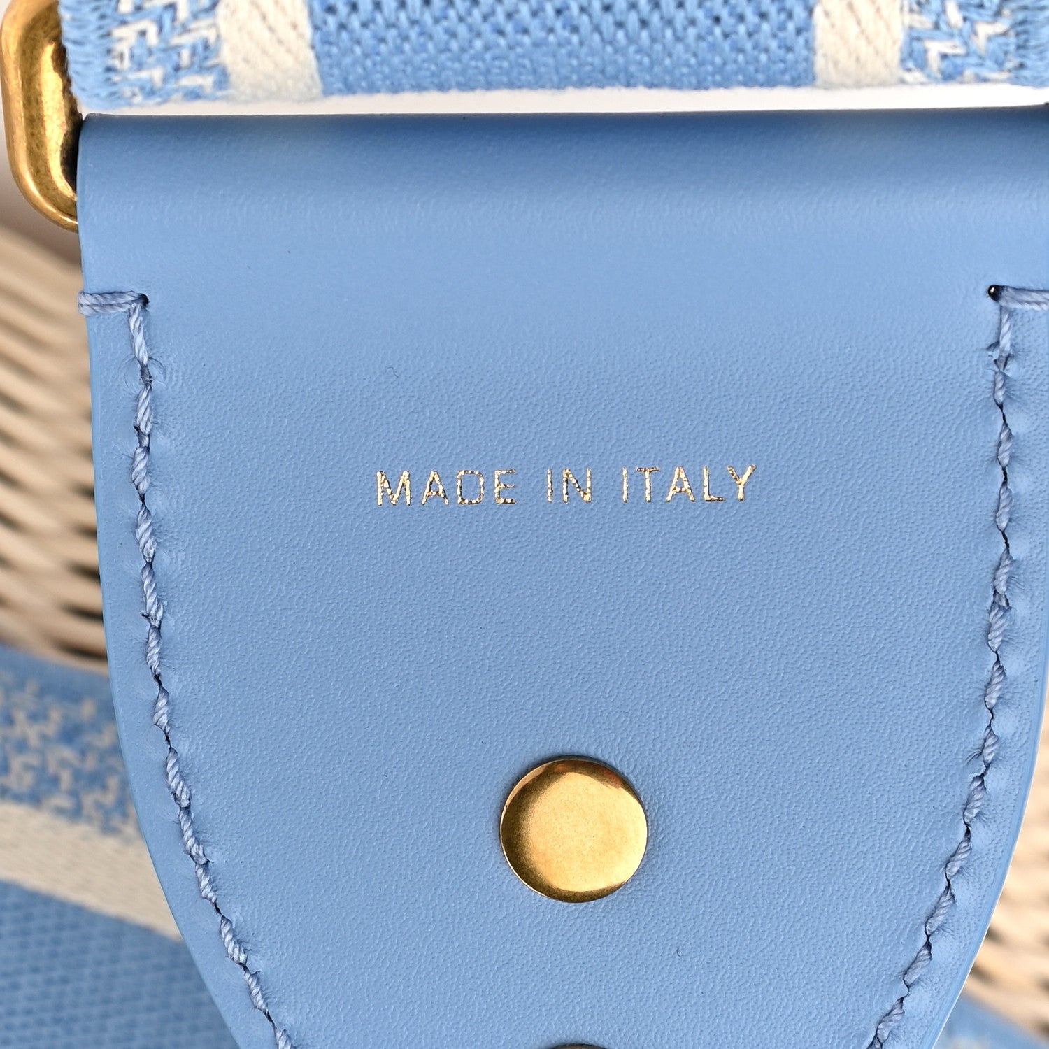 Christian Dior Wicker Oblique Medium Lady Dior Bag Cornflower Blue 7 of 9