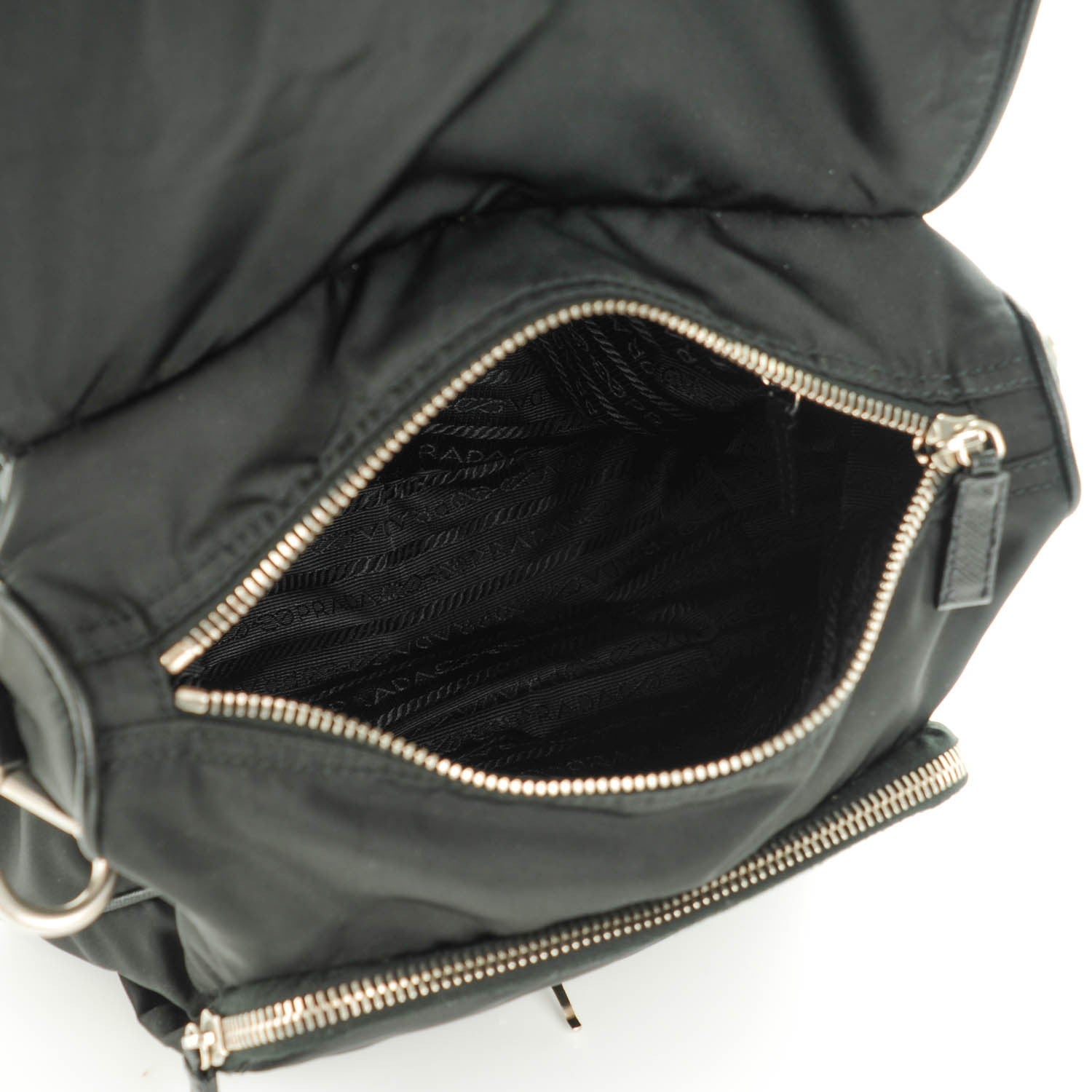 Prada Nylon Vela Shoulder Bag Black 5 of 7
