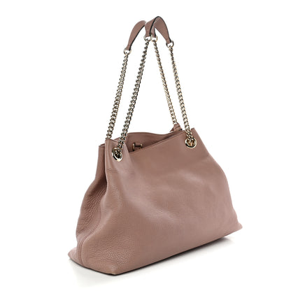 Gucci Pebbled Calfskin Medium Soho Chain Shoulder Bag Antique Rose 3 of 12
