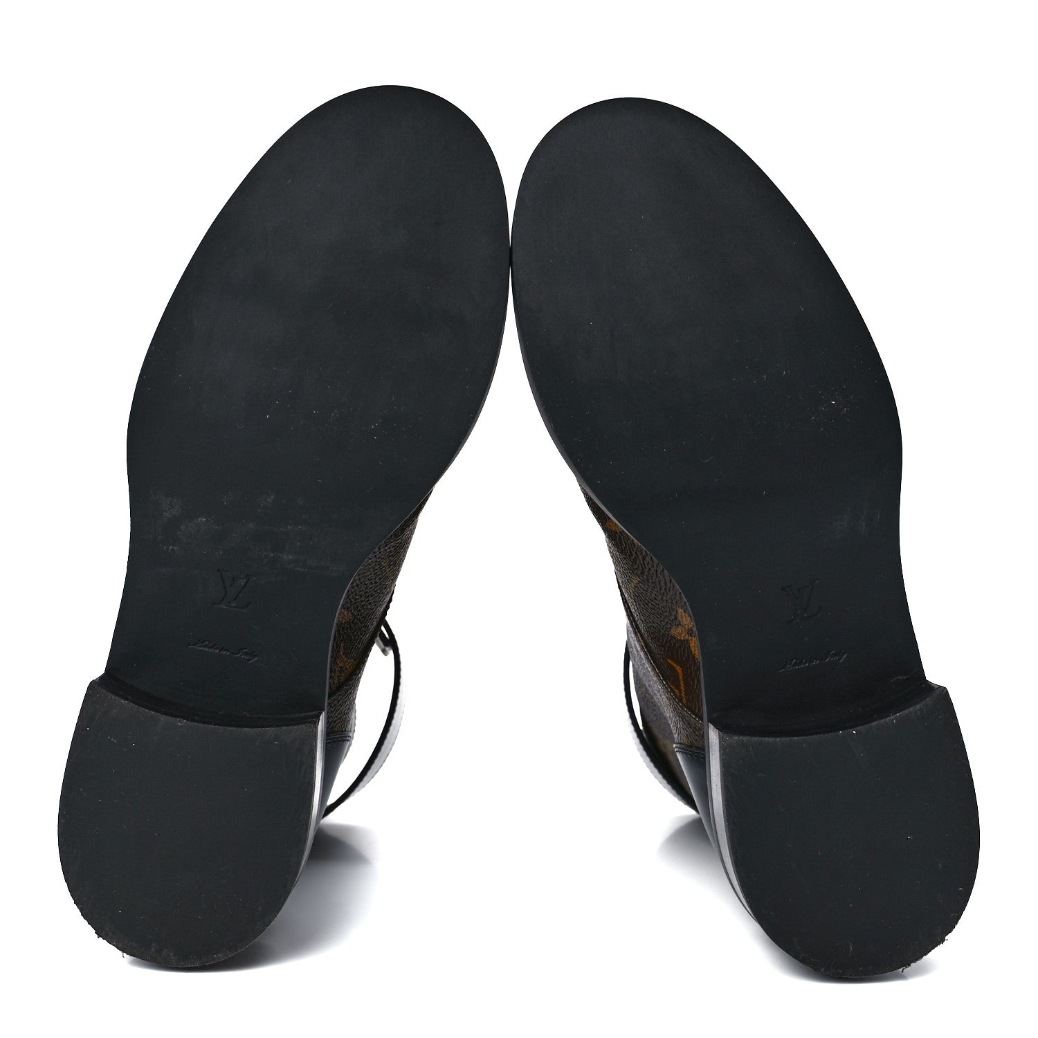 Louis Vuitton Calfskin Monogram Wonderland Flat Ranger Boots 39 Black 5 of 8