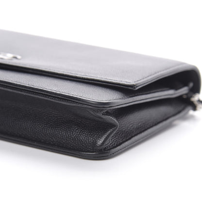 Chanel Caviar Sevruga Wallet On Chain WOC Black 11 of 14