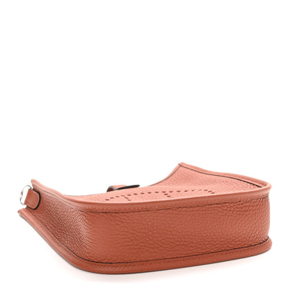 Hermes Taurillon Clemence Maxi Quadrille Evelyne TPM Cuivre Capucine Parme Rouge Duchess 4 of 10