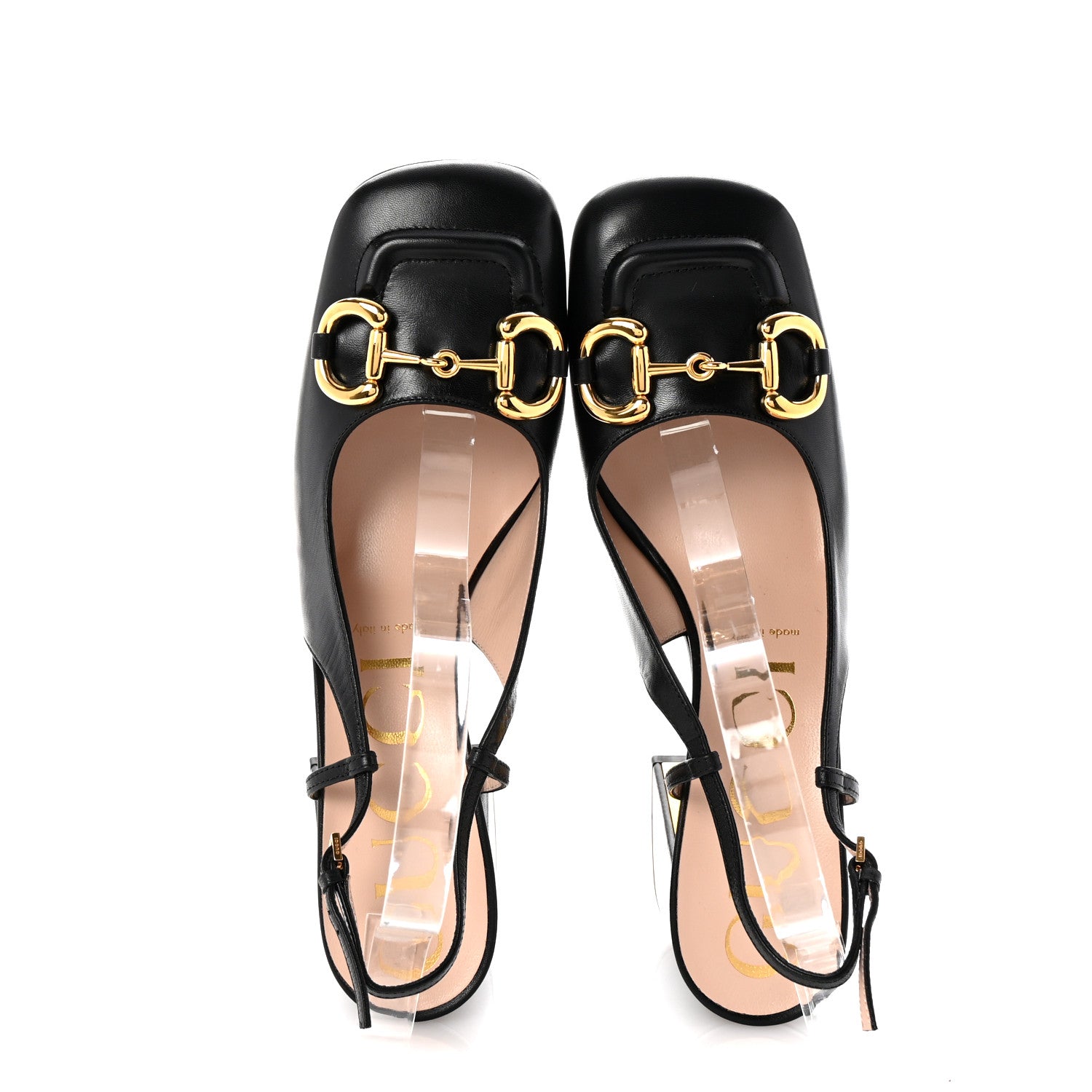 Gucci Malaga Kid Horsebit 75mm Slingback Pumps 40 Black 2 of 9