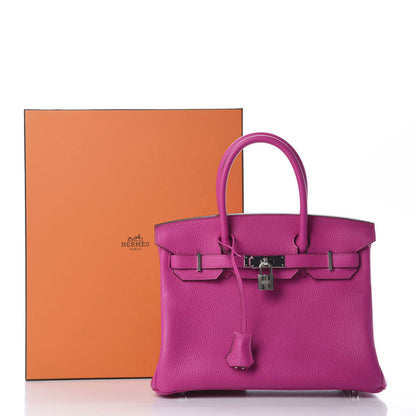 Hermes Taurillon Clemence Birkin 30 Magnolia 11 of 11