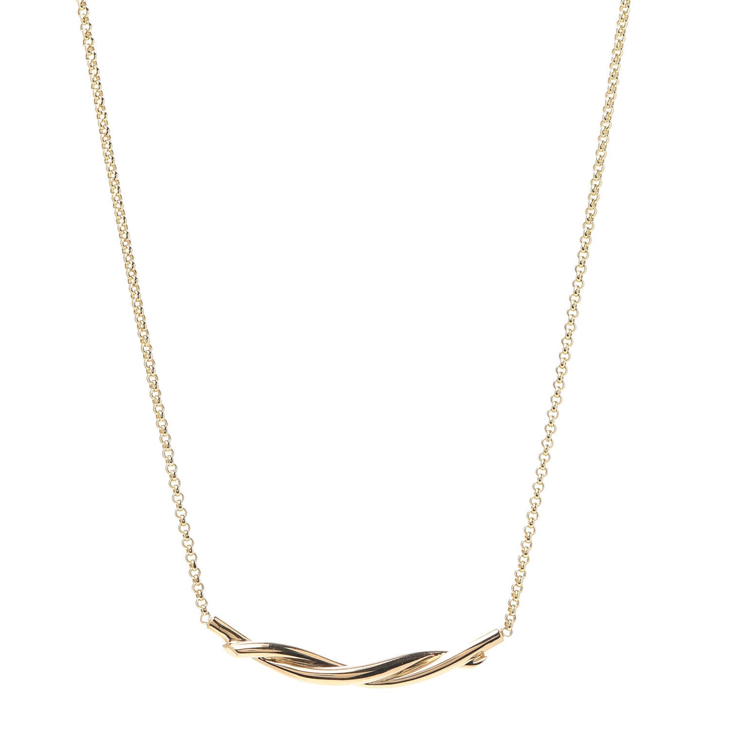 18K Yellow Gold Entrelaces Pendant Necklace