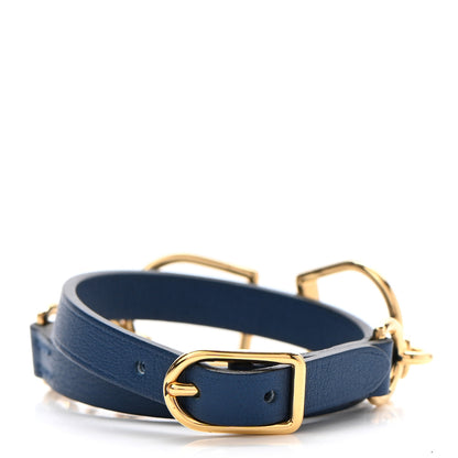 Hermes Swift Etrier Double Tour Bracelet T1 Deep Blue 3 of 6
