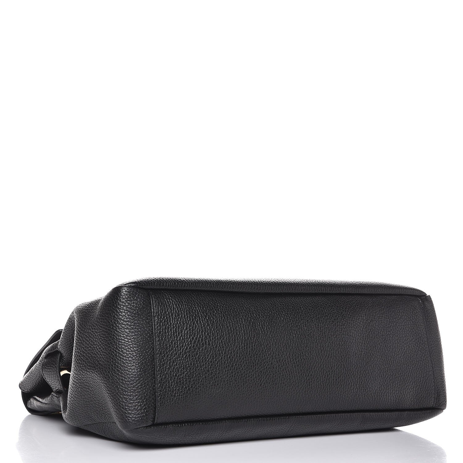 Versace COLLECTION Grained Calfskin Chain Strap Shoulder Bag Black 4 of 7