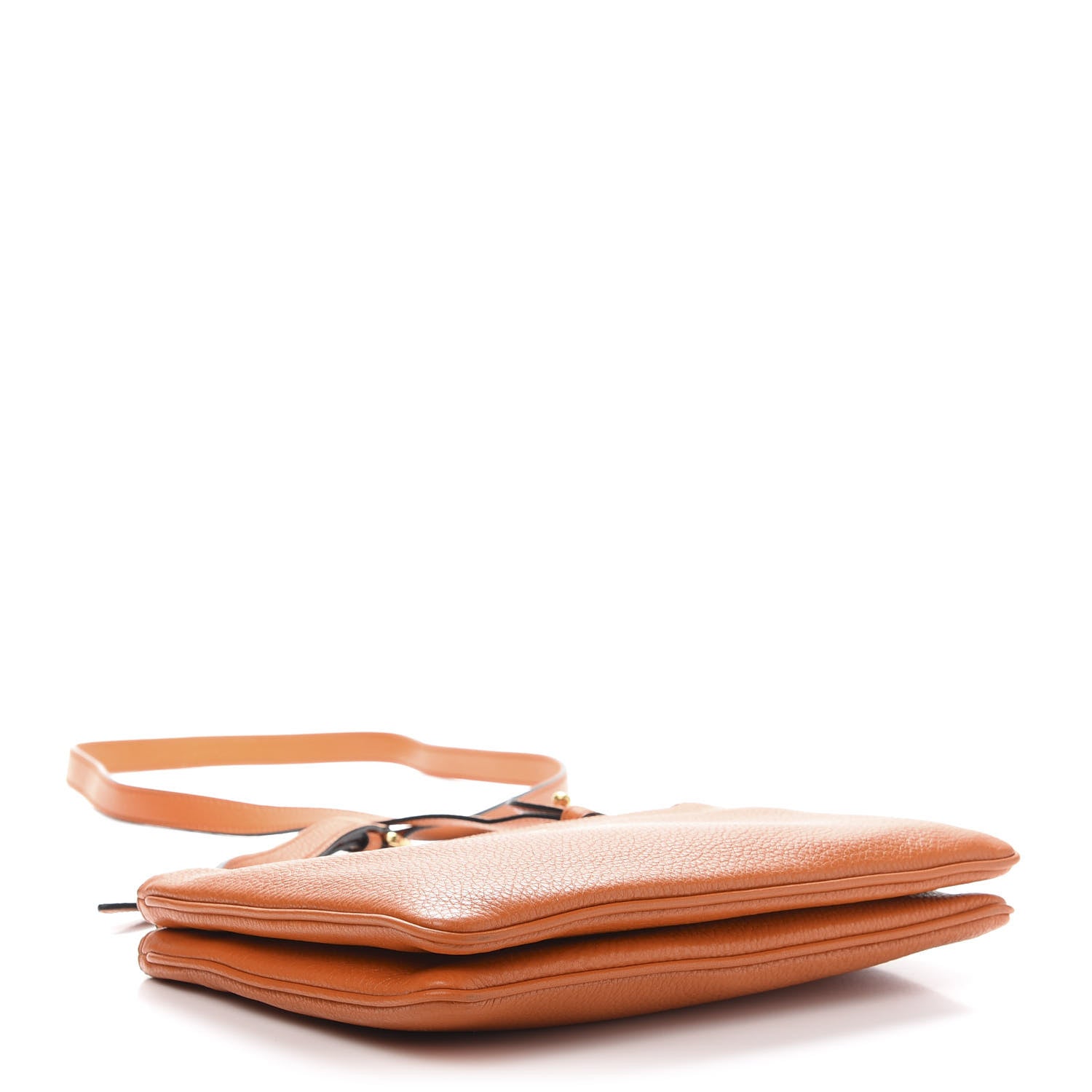 Prada Vitello Daino Double Zip Crossbody Bag Papaya 3 of 10