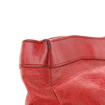 Balenciaga Chevre Classic Hardware Porte Toilette Makeup Clutch  Rouge Coquelicot 15 of 15