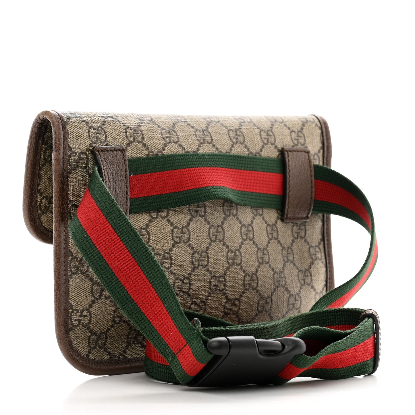 GG Supreme Monogram Neo Vintage Web Belt Bag Brown
