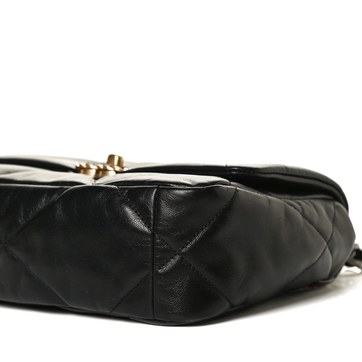 Goatskin Quilted Medium Chanel 19 Flap Black
