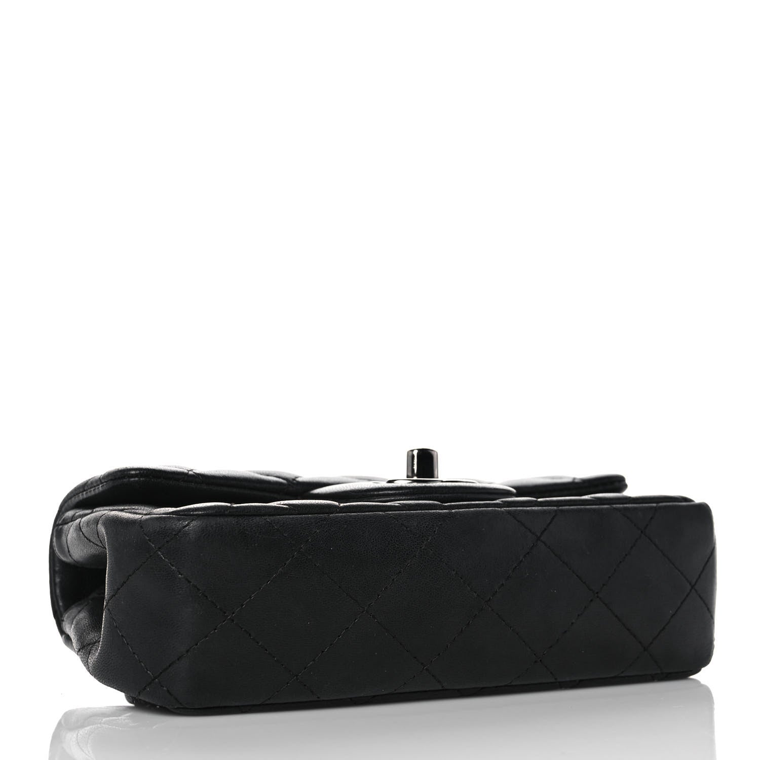 Chanel Lambskin Quilted Extra Mini Rectangular Flap Black 4 of 9