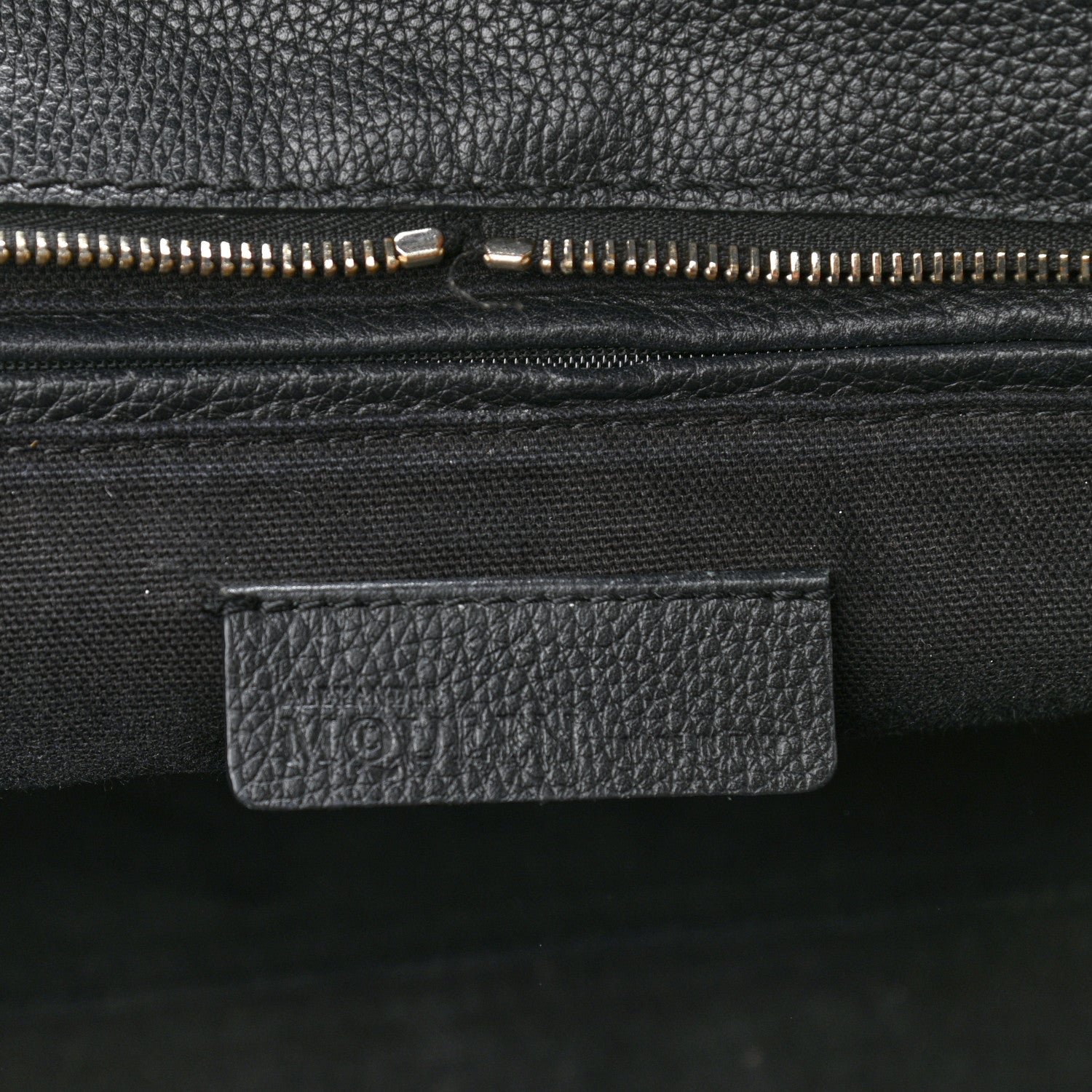 Alexander McQueen Pebbled Calfskin Large Skull Padlock Zip Around Tote Black 6 of 15