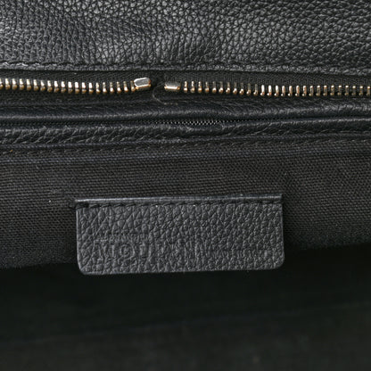 Alexander McQueen Pebbled Calfskin Large Skull Padlock Zip Around Tote Black 6 of 15
