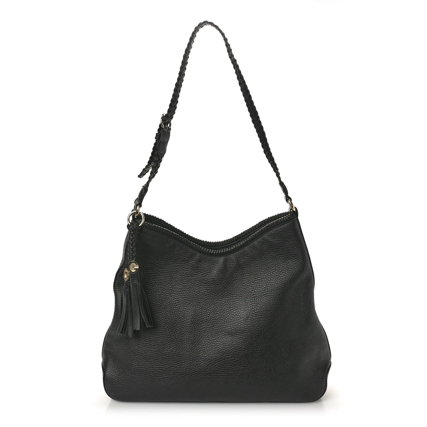 Pebbled Calfskin Medium Marrakech Hobo Black