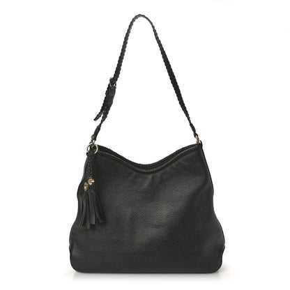 Gucci Pebbled Calfskin Medium Marrakech Hobo Black 1 of 11