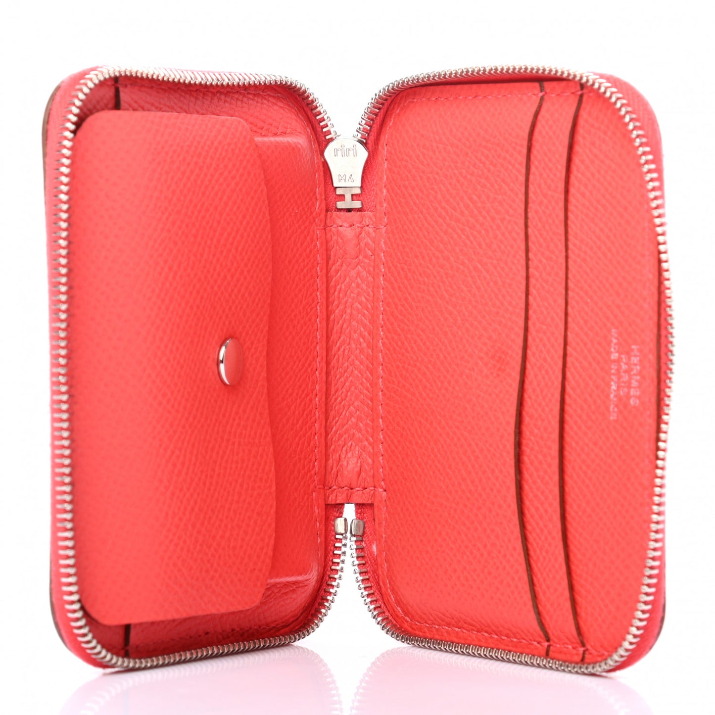 Epsom Printed Silk Flamingo Party Soie-Cool Compact Wallet Rose Jaipur