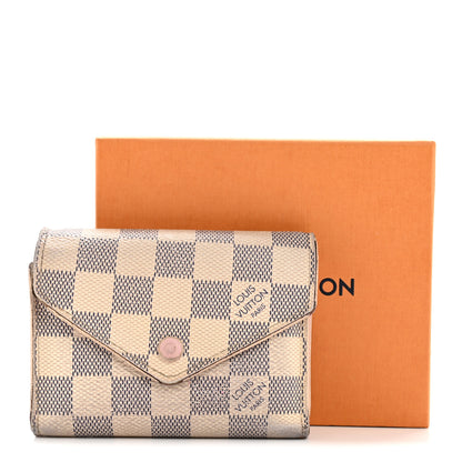 Louis Vuitton Damier Azur Victorine Wallet Rose Ballerine 13 of 13