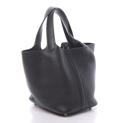 Hermes Taurillon Clemence Picotin Lock 18 PM Black 3 of 11