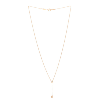 Tiffany 18K Rose Gold Diamond Elsa Peretti Diamonds by the Yard Lariat Necklace 3 of 5