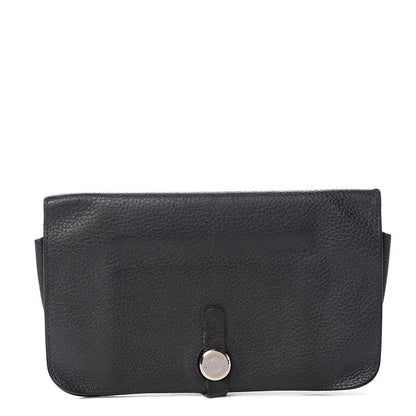 Hermes Togo Dogon Duo Wallet Black 1 of 13