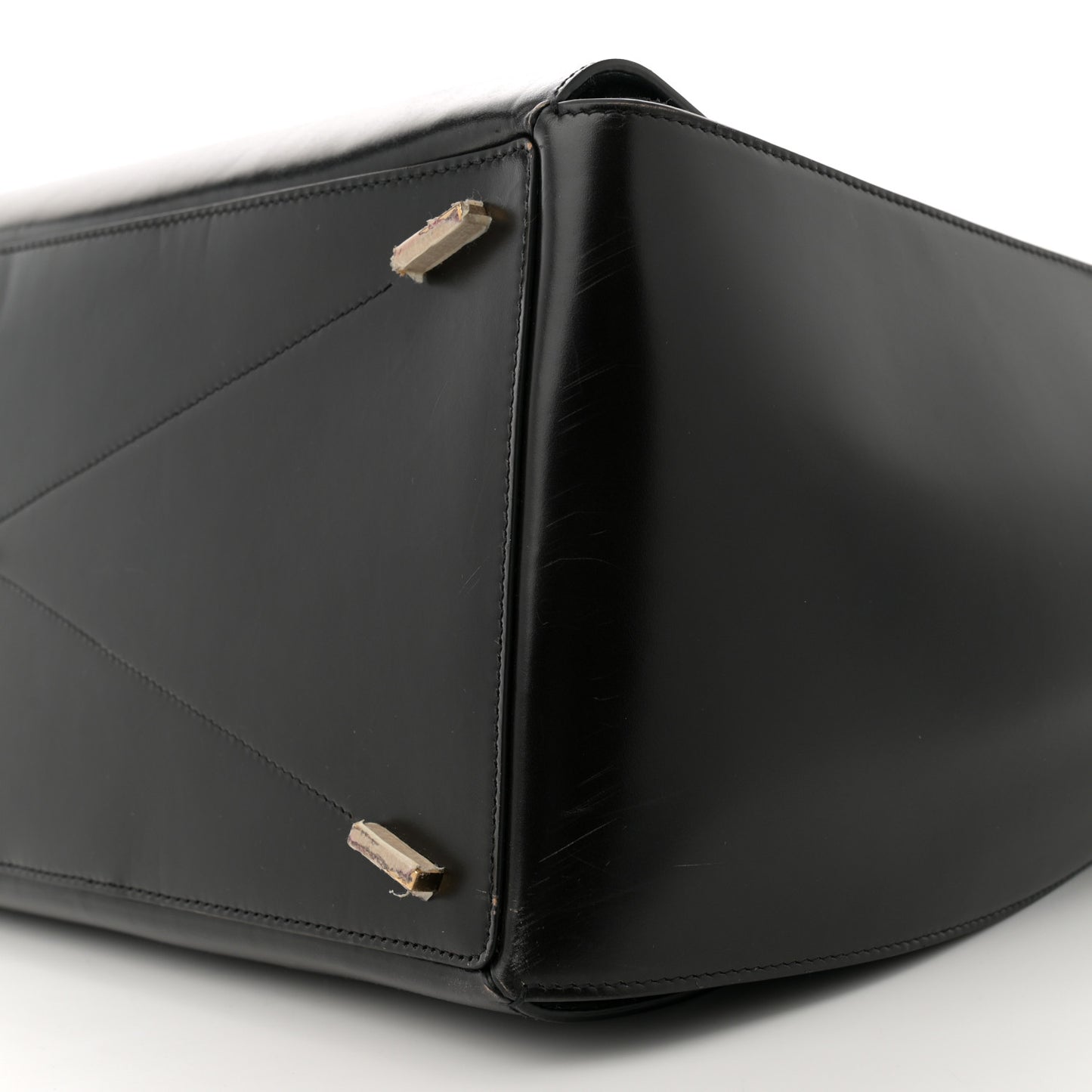 Brushed Off Calfskin XL Gancini Buckles Tote Bag Black