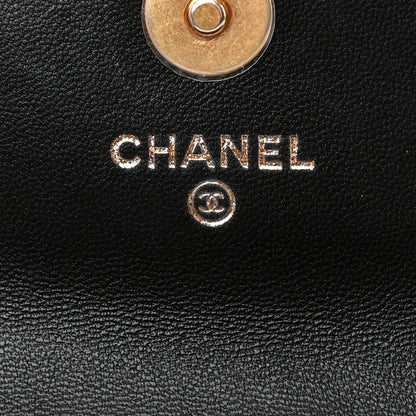 Chanel Lambskin Quilted Pearl Crush Clutch With Chain Black 6 of 12