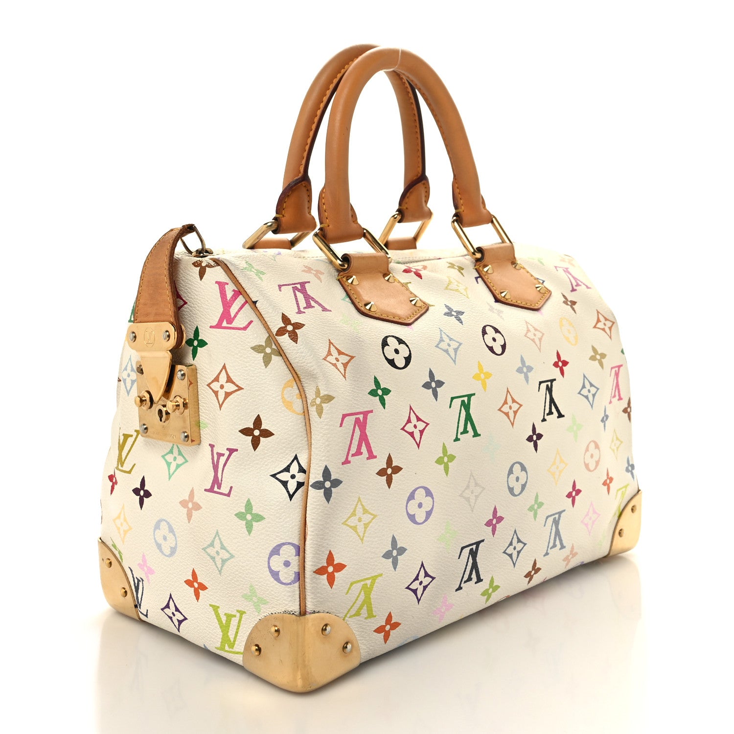 Louis Vuitton Monogram Multicolor Speedy 30 White 3 of 14