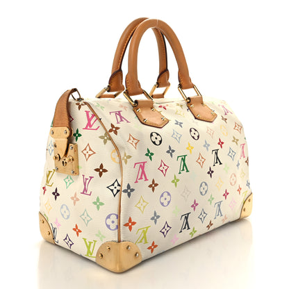 Louis Vuitton Monogram Multicolor Speedy 30 White 3 of 14