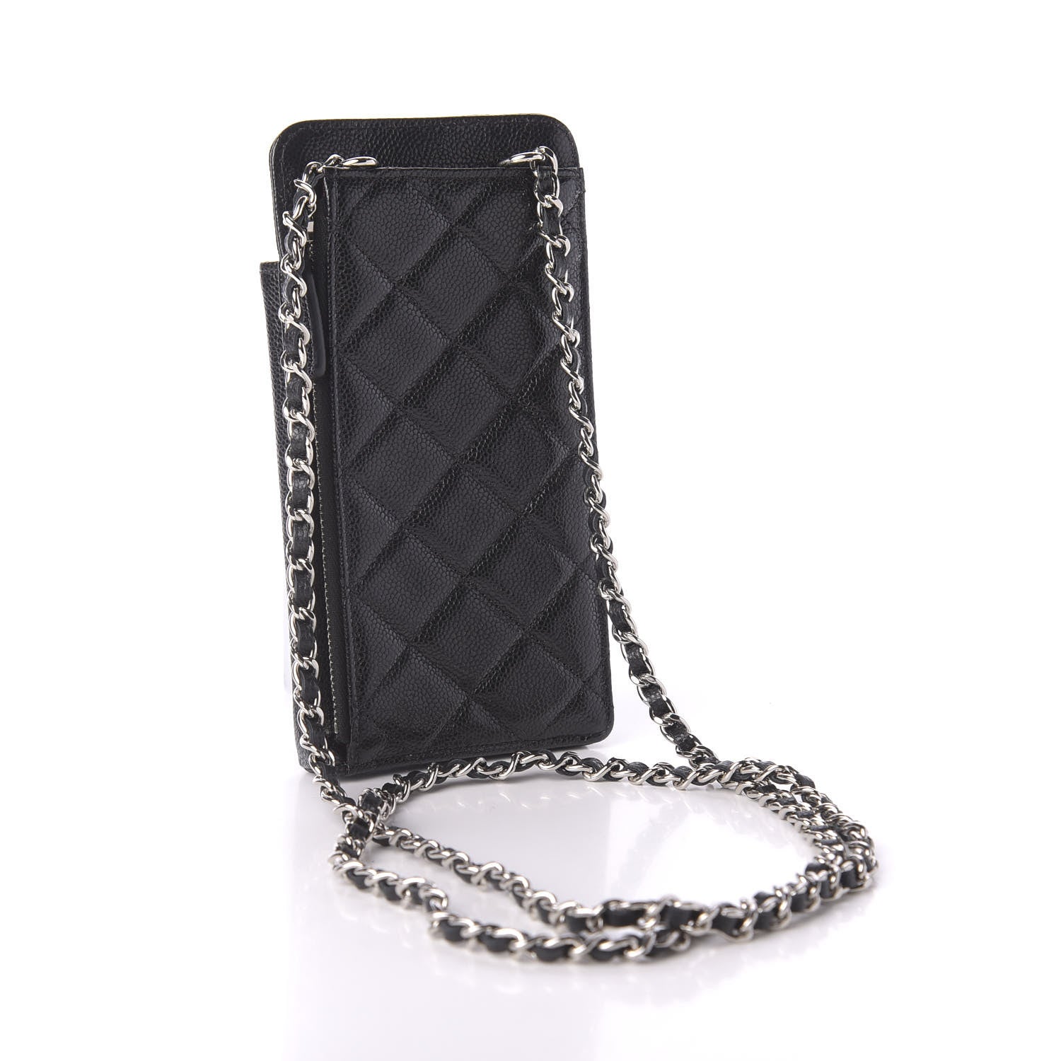 Chanel Caviar Quilted Zip Phone Case Black 3 of 13