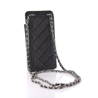 Chanel Caviar Quilted Zip Phone Case Black 3 of 13