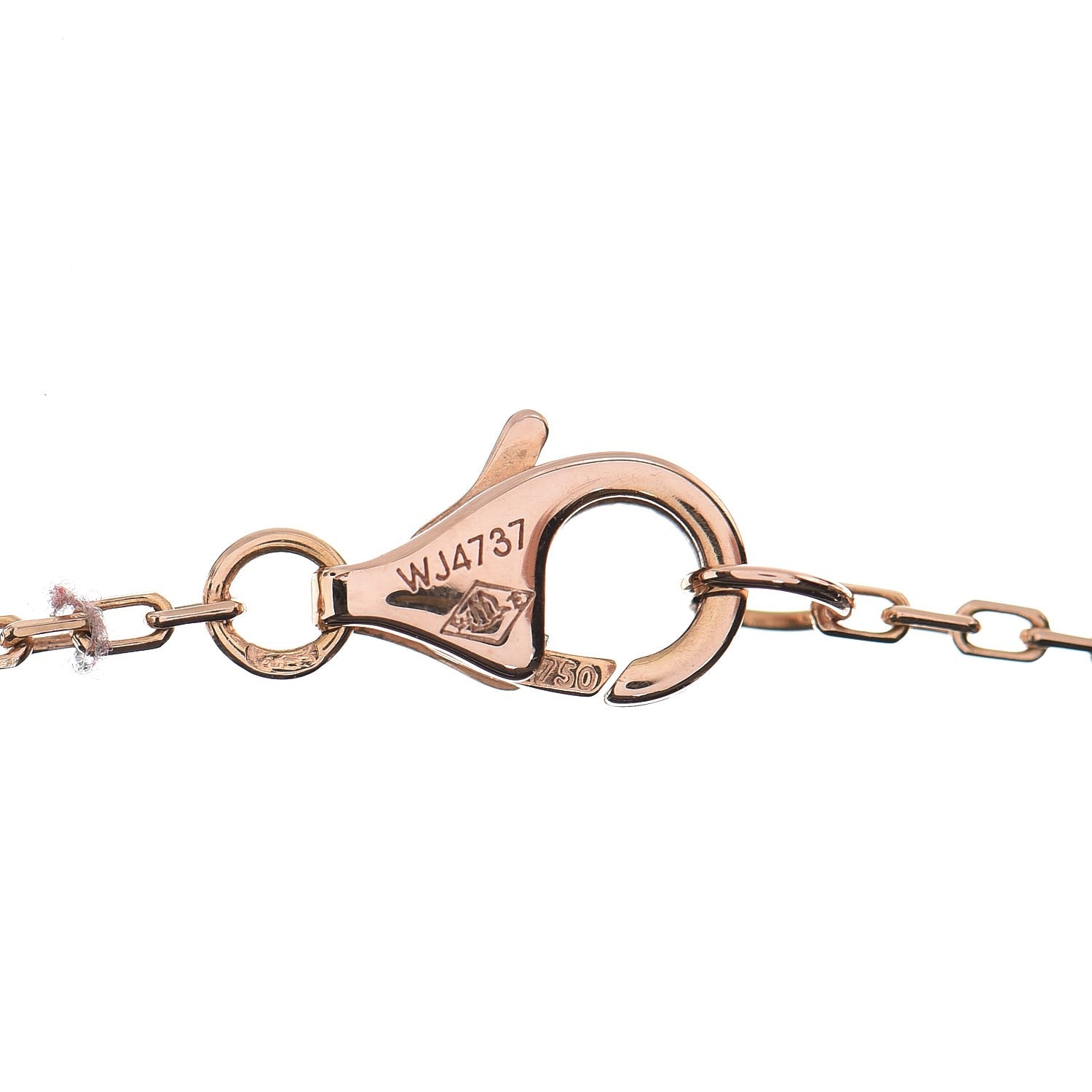 Cartier 18K Pink Gold Diamond Logo Pendant Necklace 6 of 8