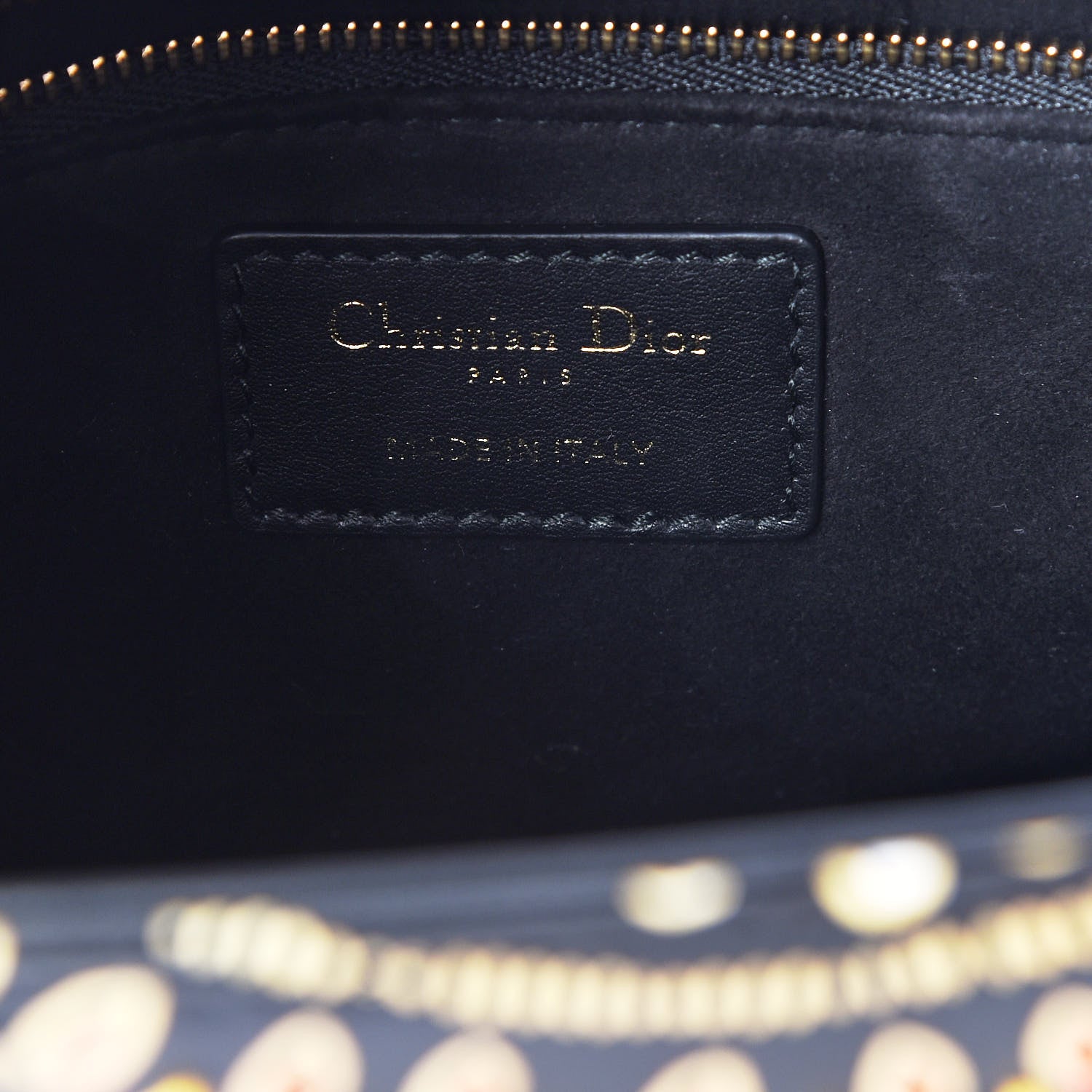 Christian Dior Smooth Calfskin Embroidered Animals Medium Lady Dior Black Multicolor 7 of 10