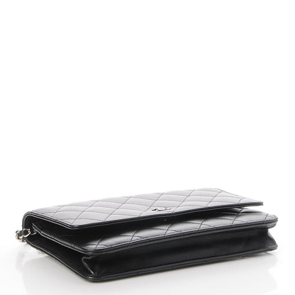 Chanel Lambskin Quilted Wallet On Chain WOC Black 4 of 7