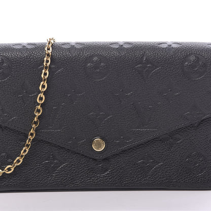 Louis Vuitton Empreinte Pochette Felicie Chain Wallet Black 9 of 9